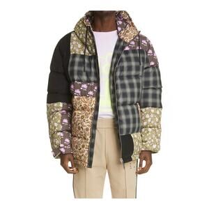 McQ Alexander McQueen Grow Up No. 9 Quilted Patchwork Hooded Jacket Large